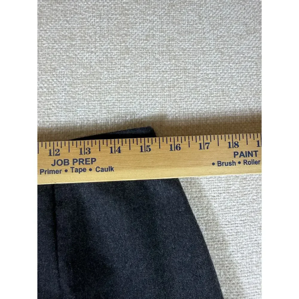 Talbots Women Gray 12 100% Wool A-Line Minimalist Classic Lined Midi Skirt